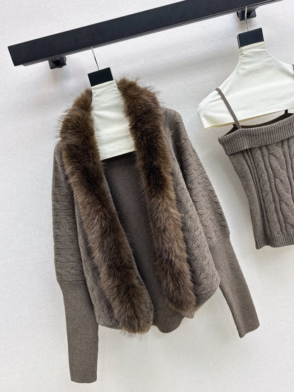 Miu NEW  knit tank top cardigan