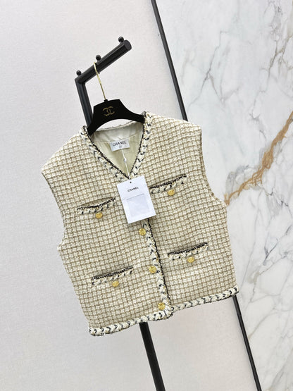 Chan NEW woven tweed vest