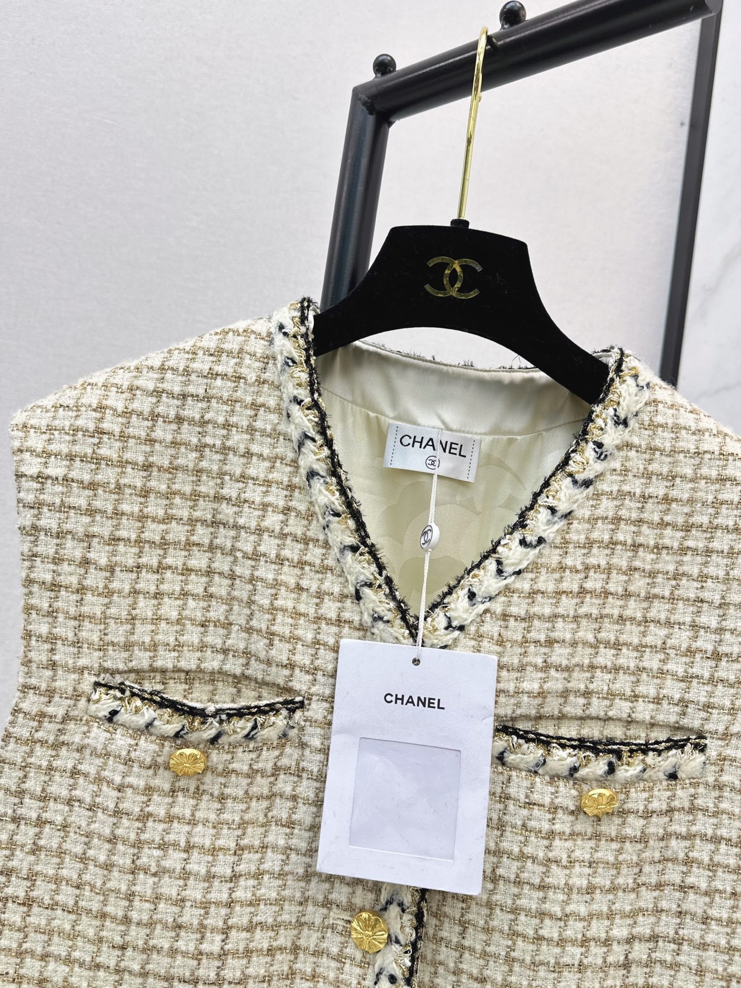 Chan NEW woven tweed vest