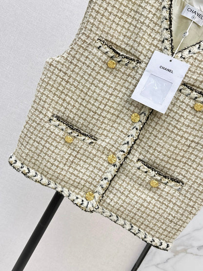 Chan NEW woven tweed vest