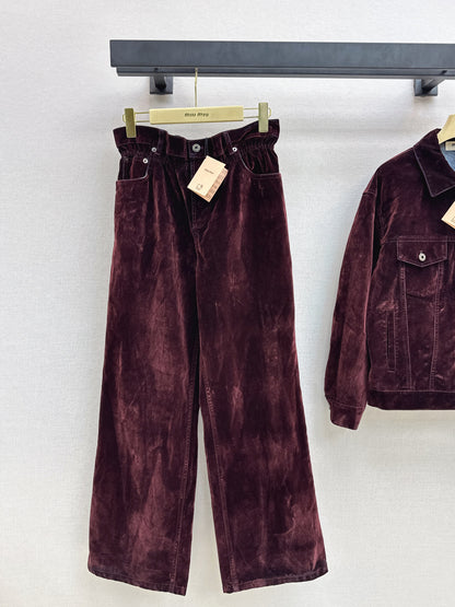 Miu NEW velvet pants