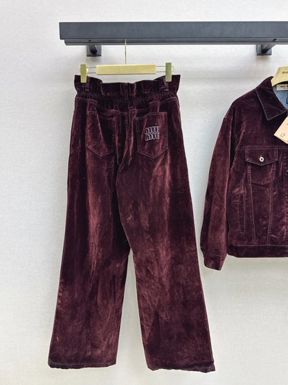 Miu NEW velvet pants