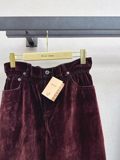 Miu NEW velvet pants