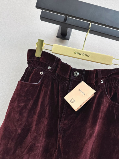 Miu NEW velvet pants