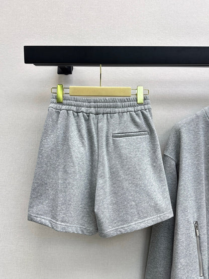 Miu NEW Zipper Jacket  Shorts Set