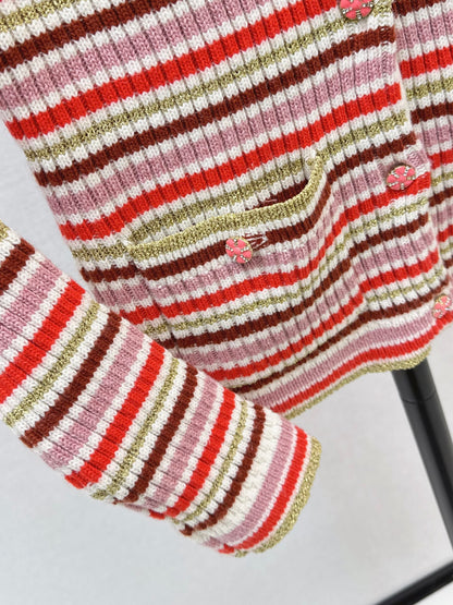Chan NEW striped knit cardigan