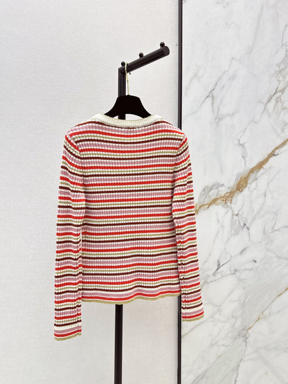 Chan NEW striped knit cardigan