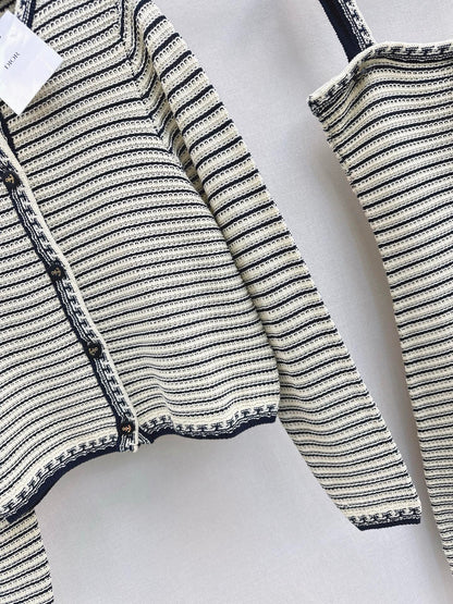 CD NEW striped cardigan