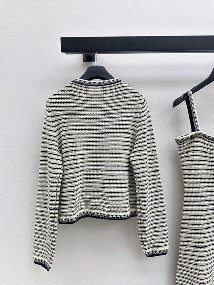 CD NEW striped cardigan