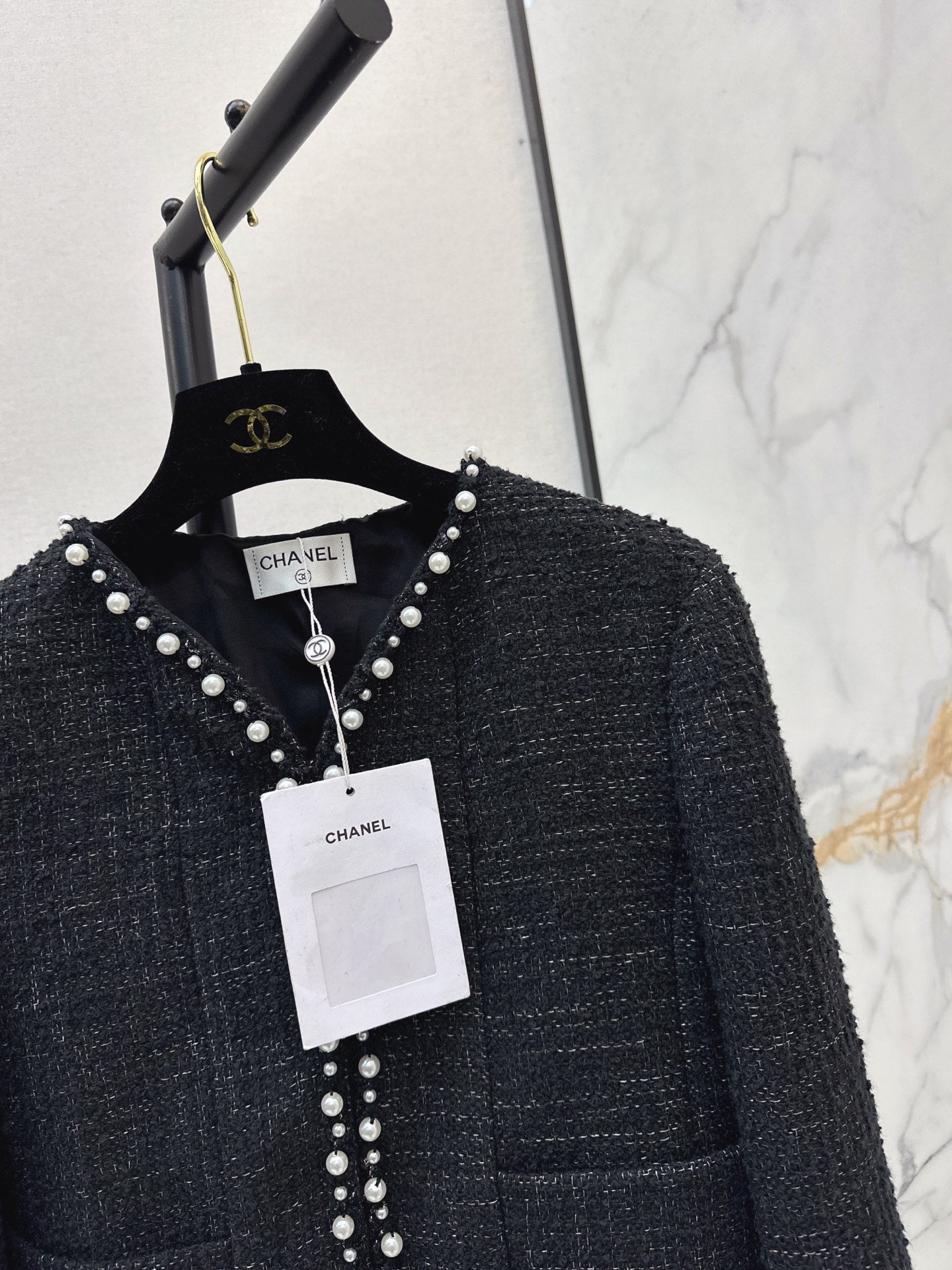 Chan NEW beading tweed jacket