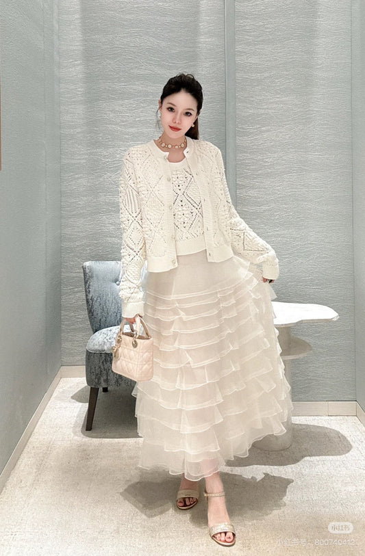 CD NEW Jacquard knit cardigan