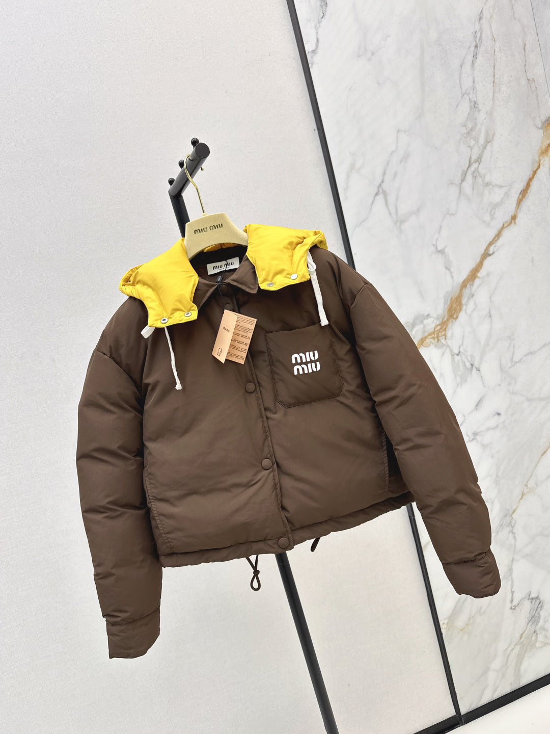 Miu NEW Hooded down jacket