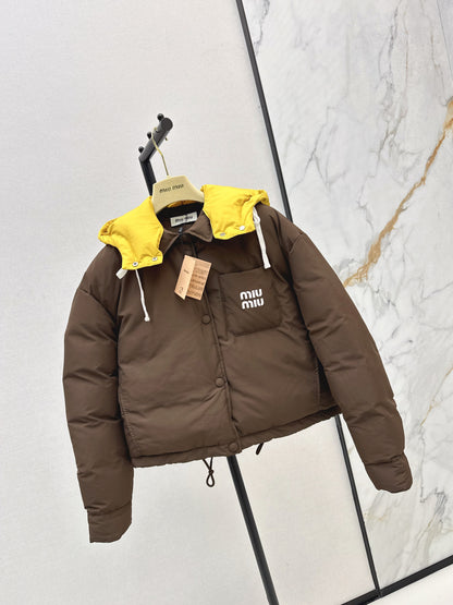 Miu NEW Hooded down jacket