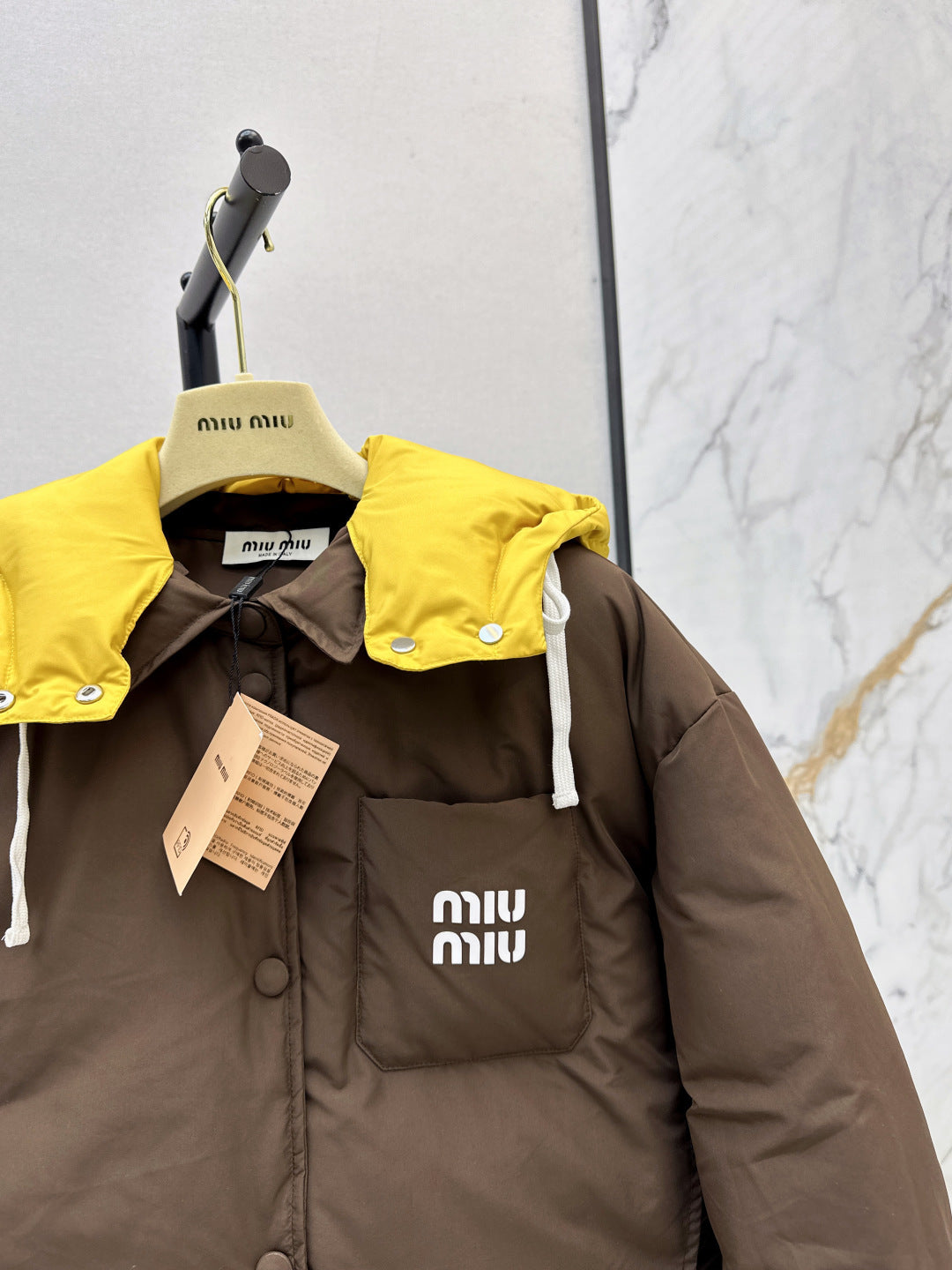 Miu NEW Hooded down jacket