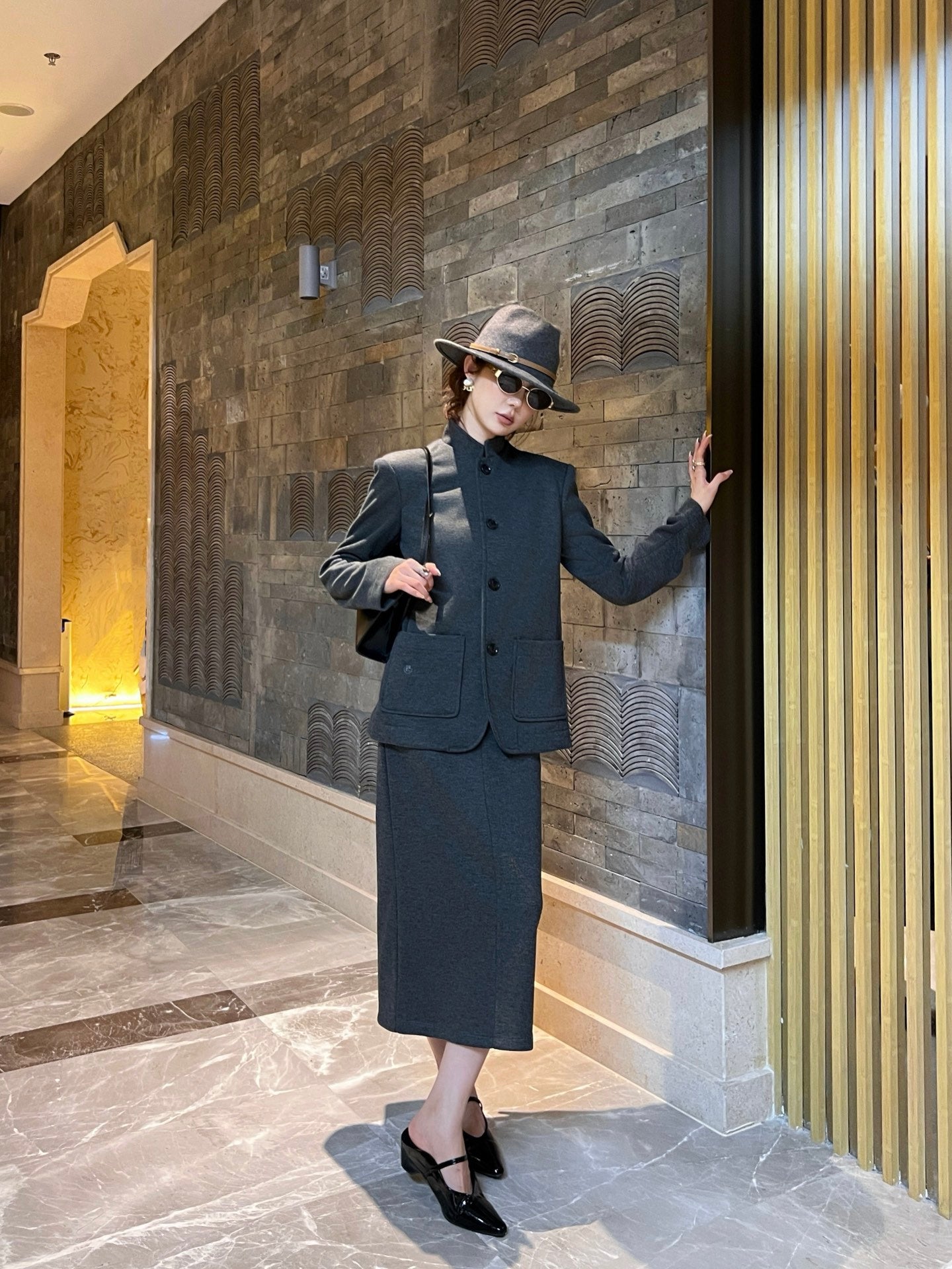 Loro NEW jacket skirt set