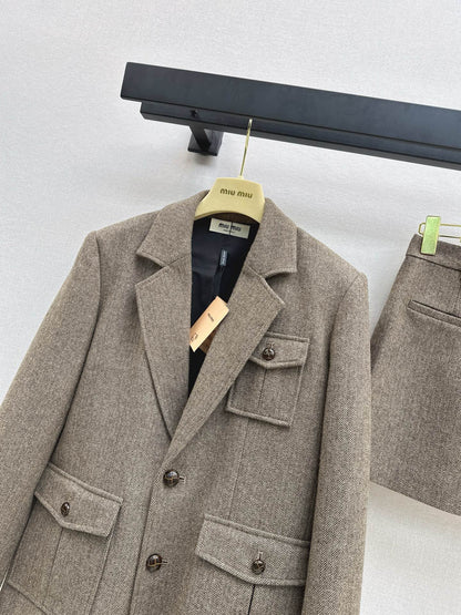Miu NEW blazer skirt set