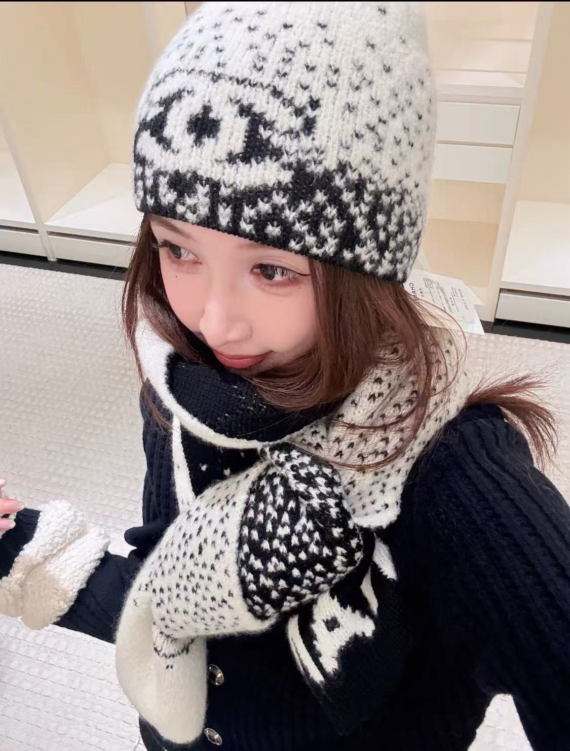 Chan NEW cashmere hat scarves