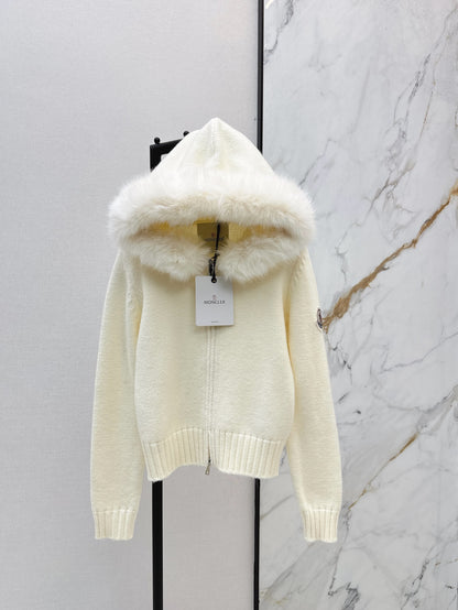 Monc NEW Detachable hooded knit jacket