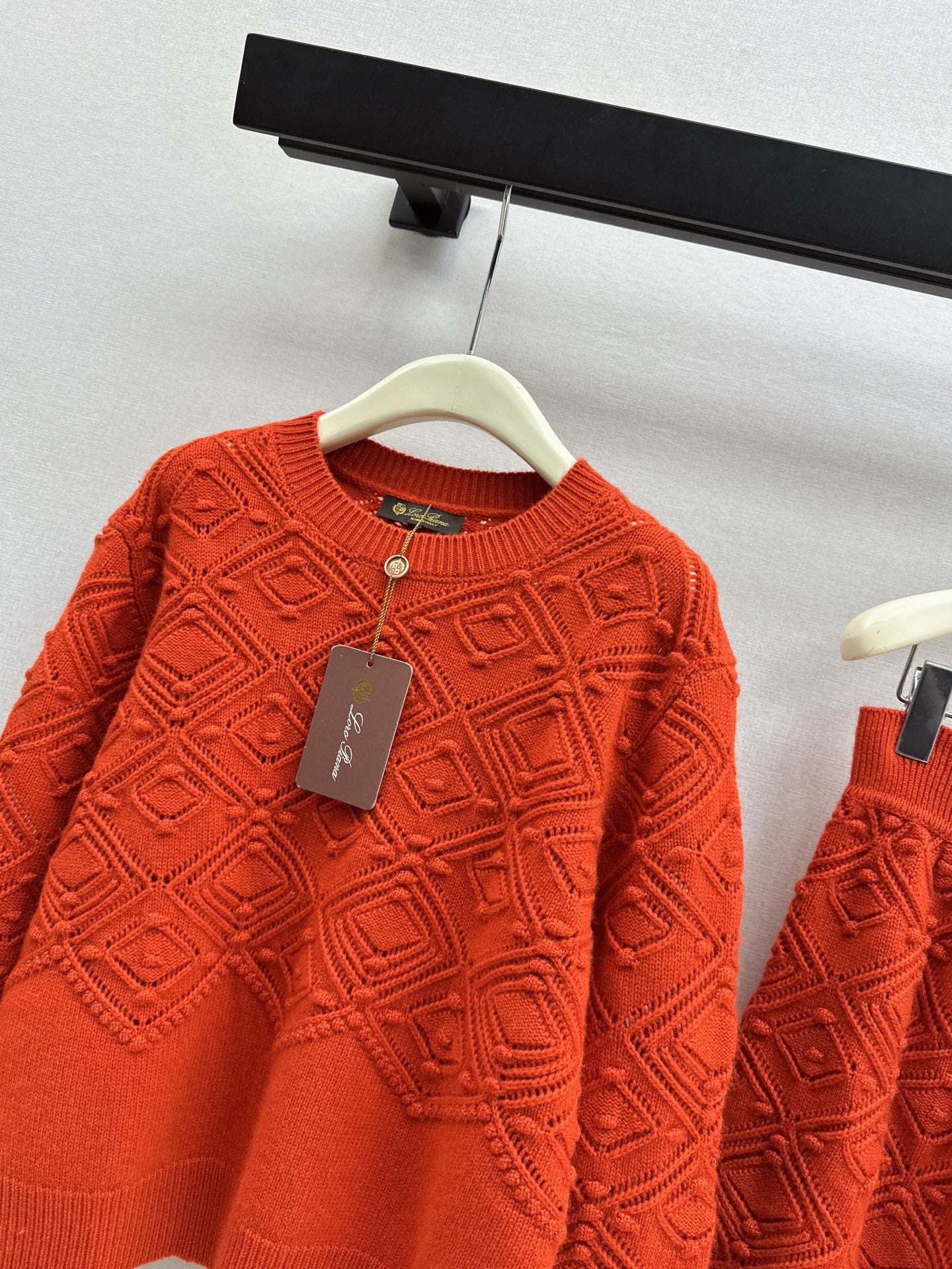 Loro NEW Jacquard sweater  skirt suit