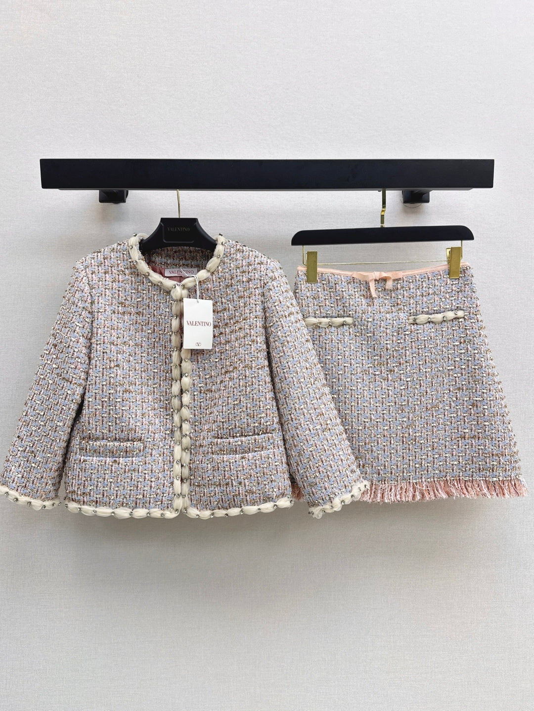 Va1en NEW woven Jacket + Skirt Set