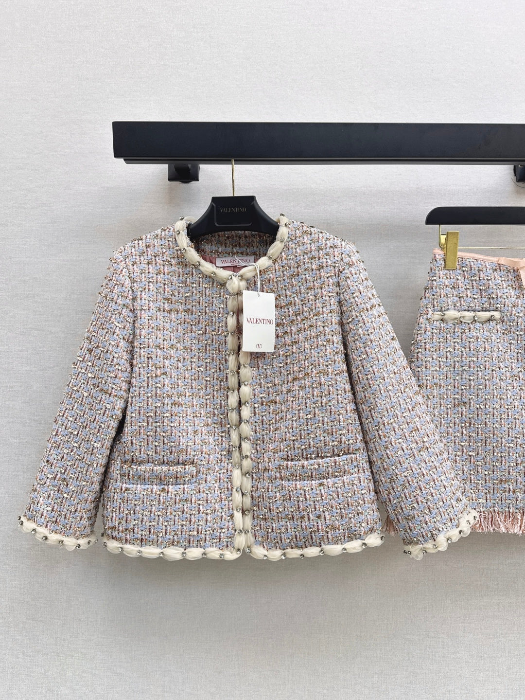 Va1en NEW woven Jacket + Skirt Set