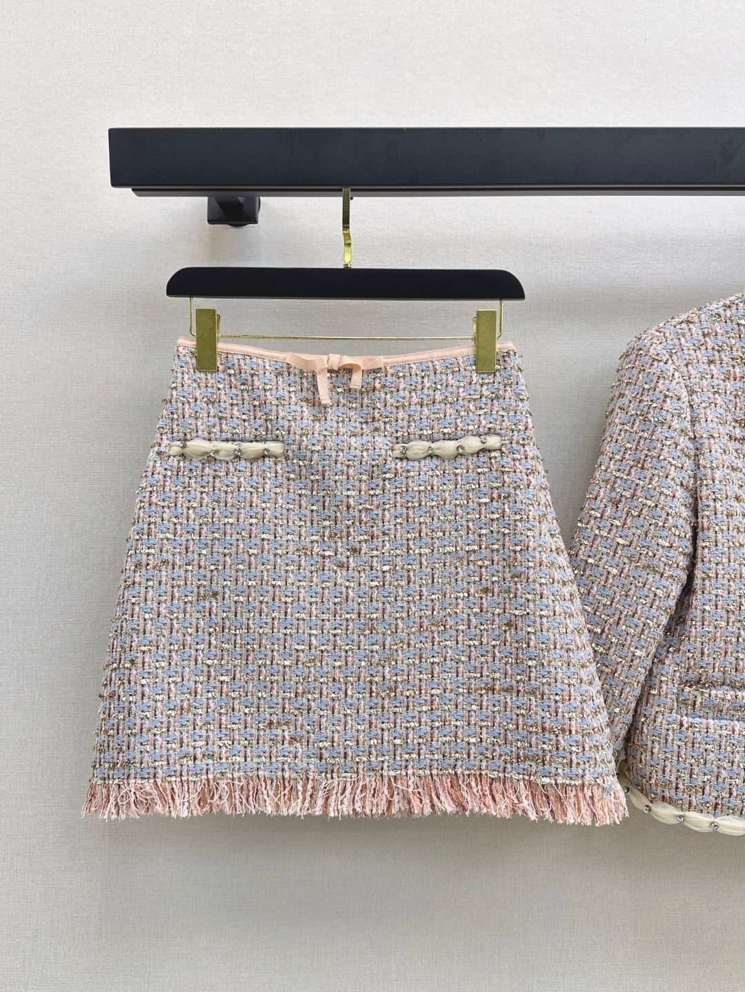 Va1en NEW woven Jacket + Skirt Set