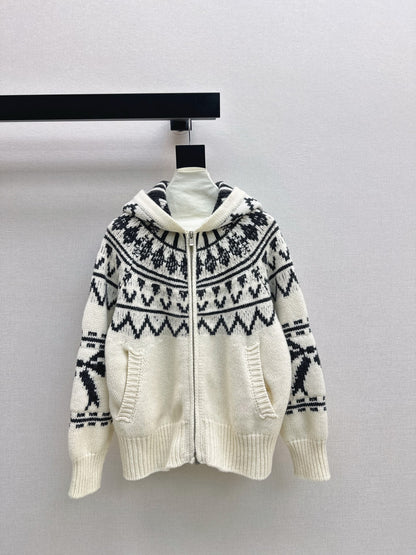 Loro NEW fair isle hooded cardigan
