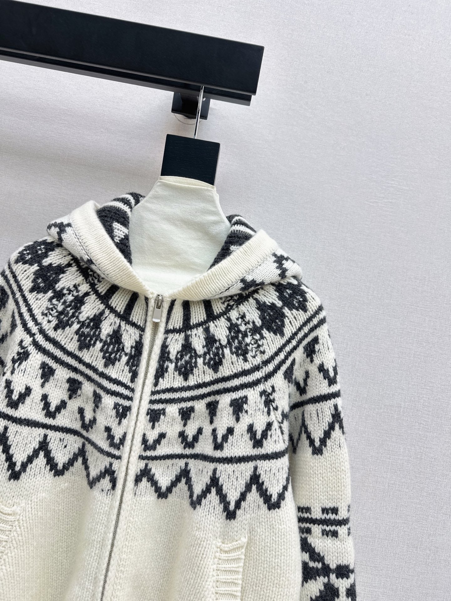 Loro NEW fair isle hooded cardigan