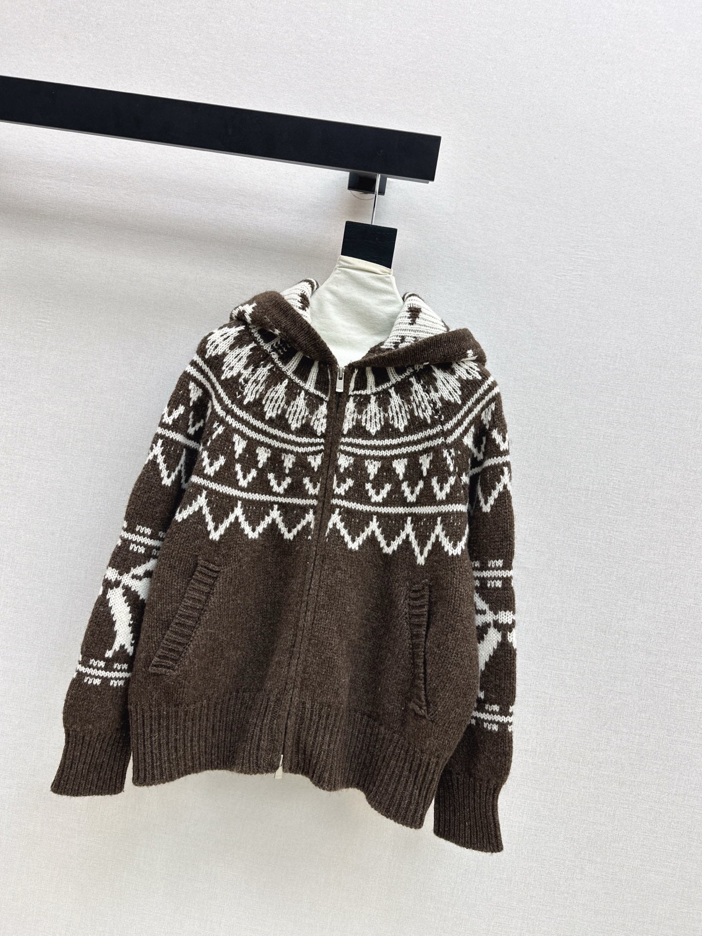 Loro NEW fair isle hooded cardigan