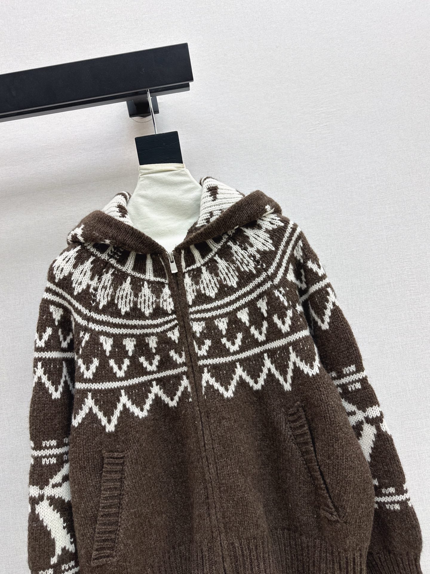 Loro NEW fair isle hooded cardigan