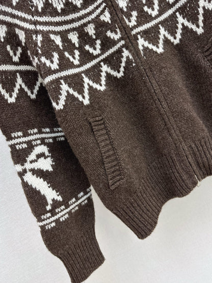 Loro NEW fair isle hooded cardigan