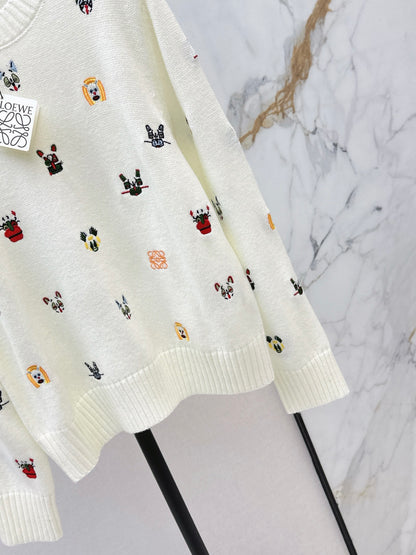 Loe NEW embroidered sweater