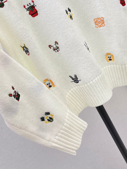 Loe NEW embroidered sweater