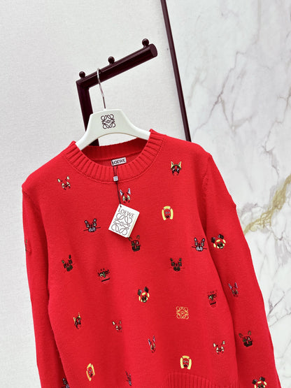 Loe NEW embroidered sweater