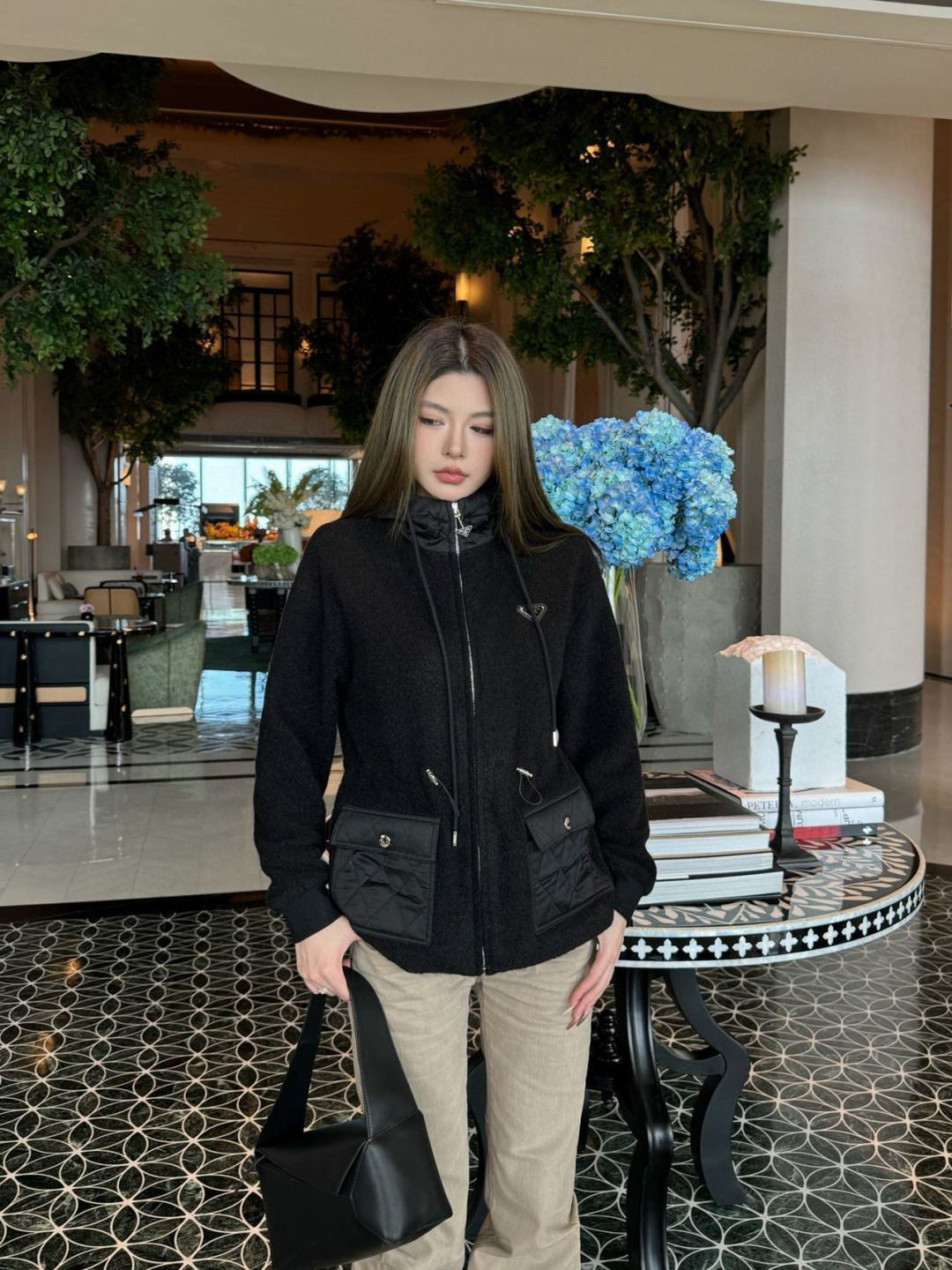 Pra NEW Hooded woolen jacket