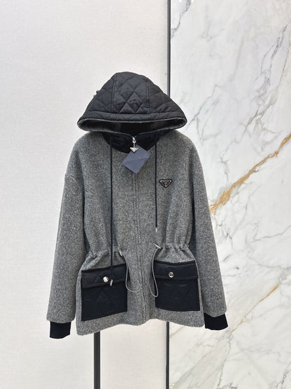 Pra NEW Hooded woolen jacket