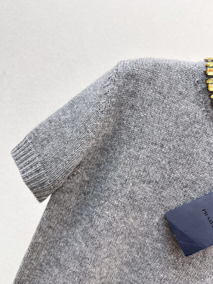 Pra NEW Cashmere short-sleeved sweater