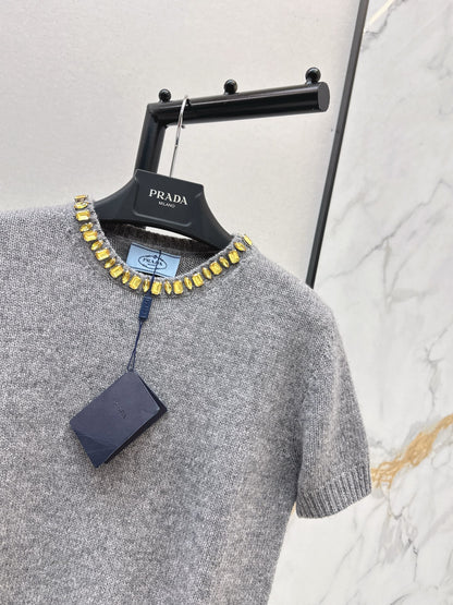 Pra NEW Cashmere short-sleeved sweater