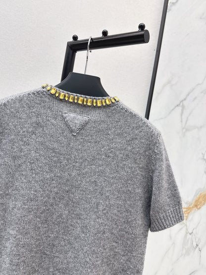 Pra NEW Cashmere short-sleeved sweater