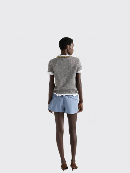 Pra NEW Cashmere short-sleeved sweater