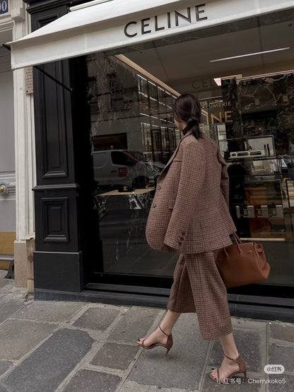 Ce1i NEW plaid blazer