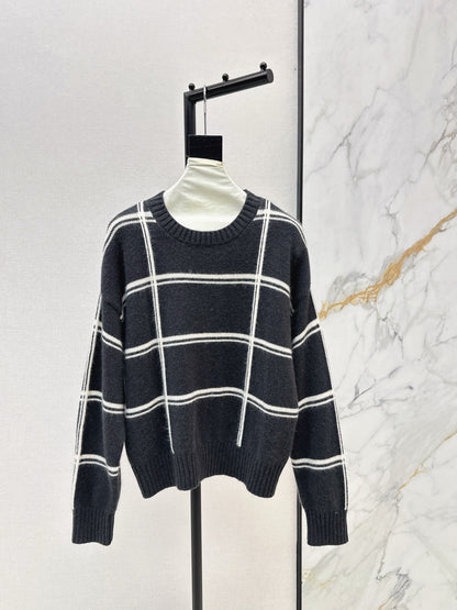 Brun NEW striped sweater + scarf