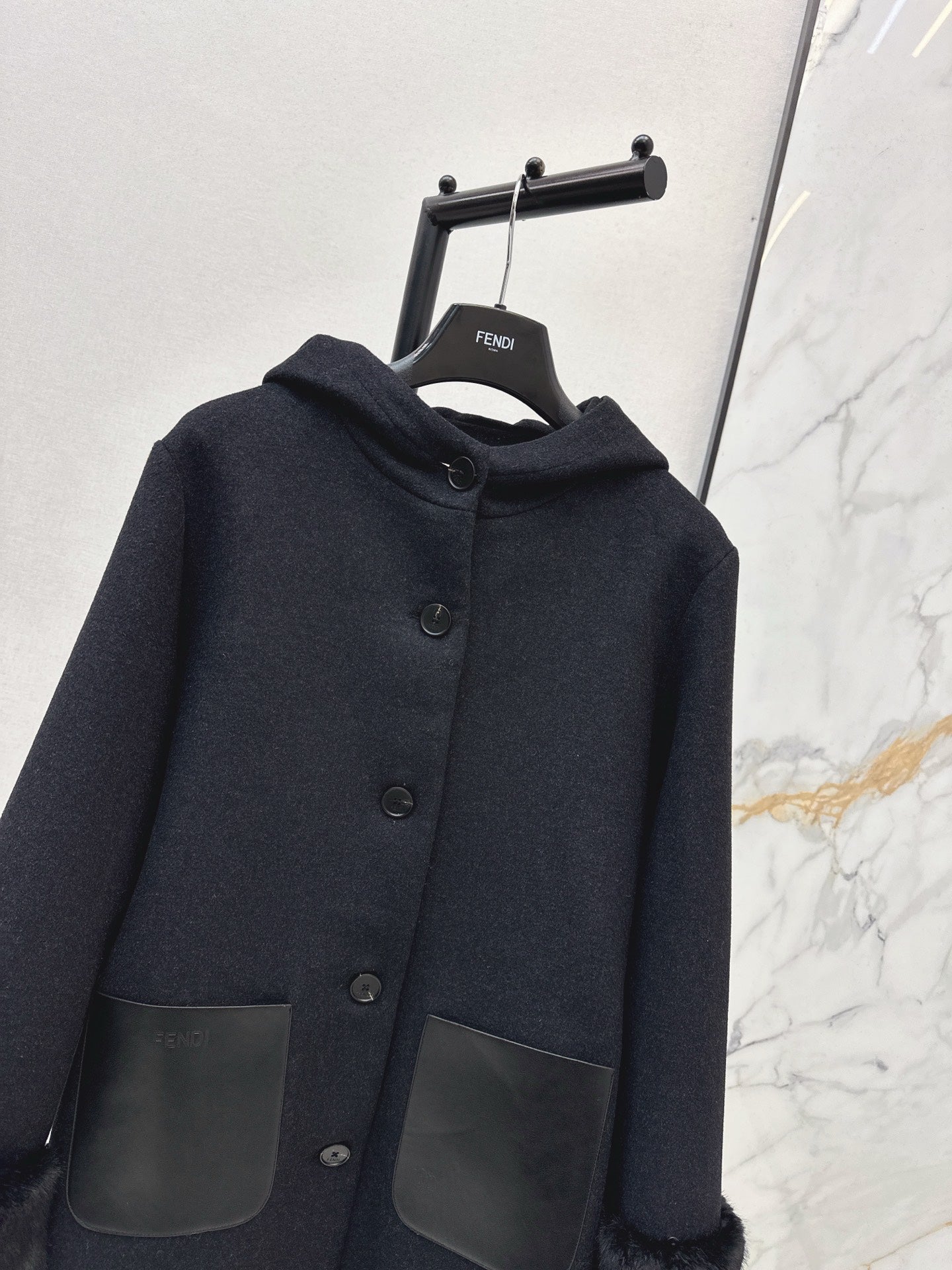 Fend NEW Detachable hooded overcoats