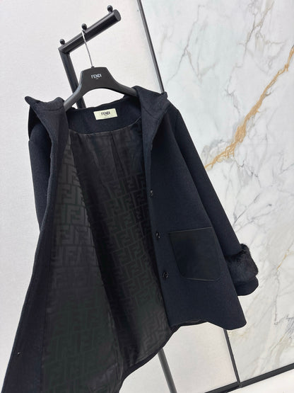 Fend NEW Detachable hooded overcoats