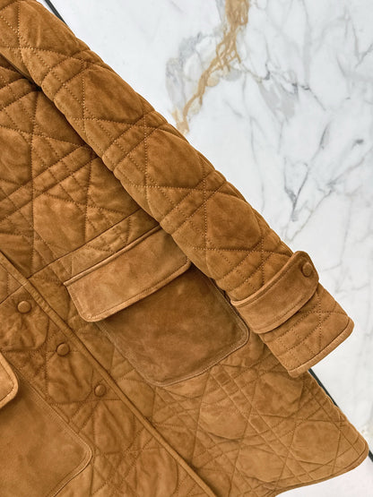 CD NEW Suede padded long coat