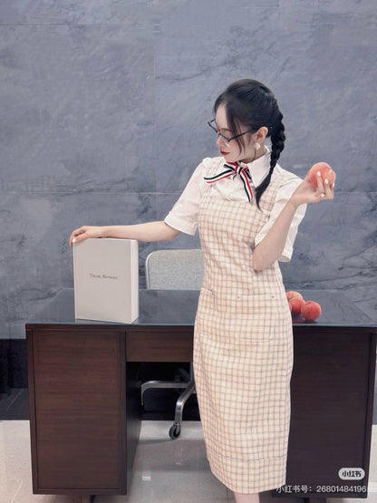 Thom NEWTweed vest dress