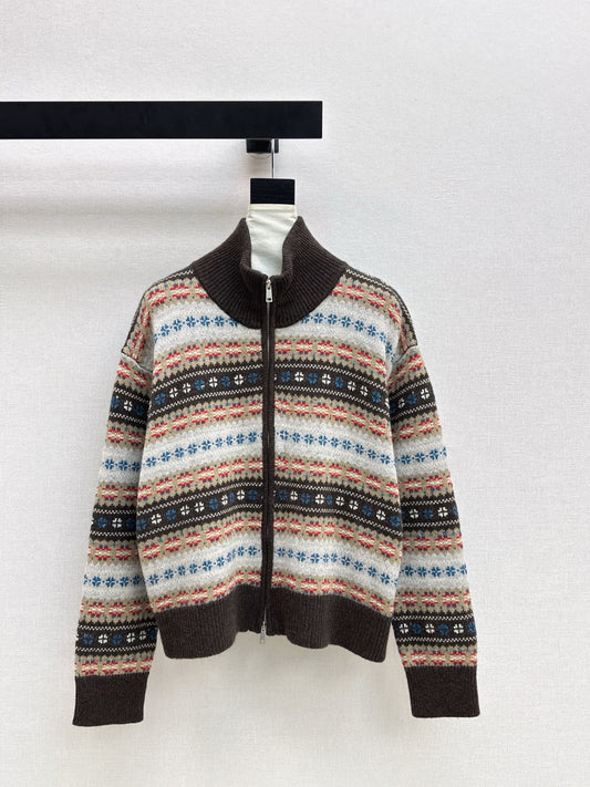 Loro NEW fair Isle knitted cardigan