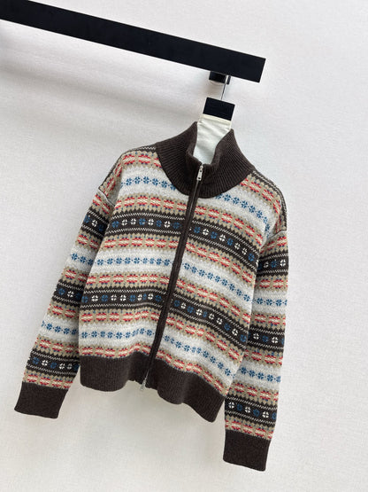 Loro NEW fair Isle knitted cardigan