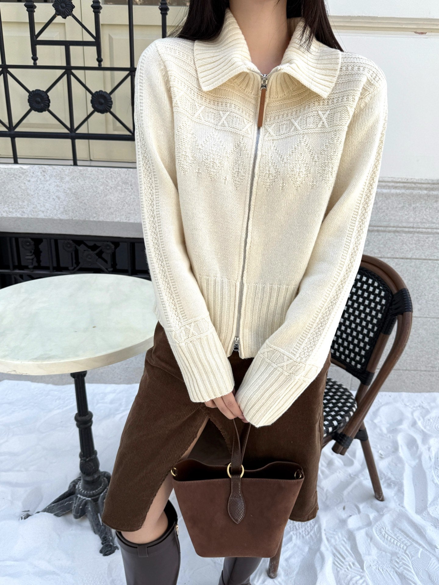 Loe NEW Zippered sweater jacket