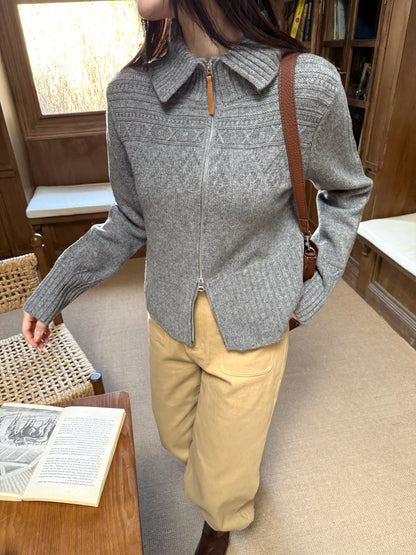 Loe NEW Zippered sweater jacket